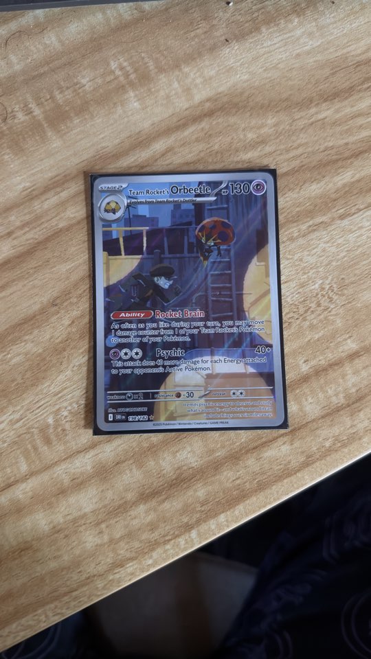 Pokémon TCG Team Rocket's Orbeetle 190/182 Secret Rare Full Art Fusion Strike
