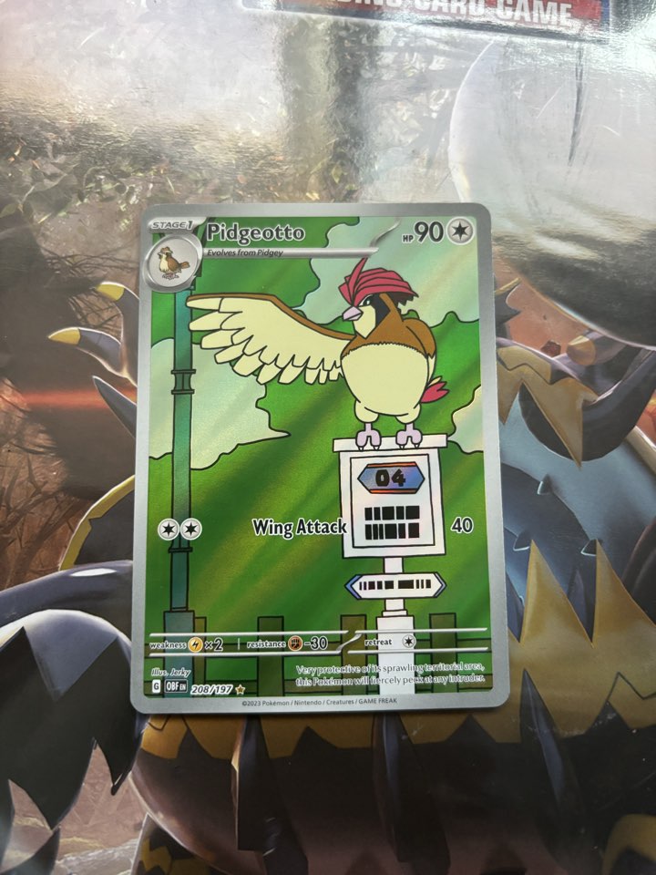 Pidgeotto 208/197 – Illustration Rare | Obsidian Flames